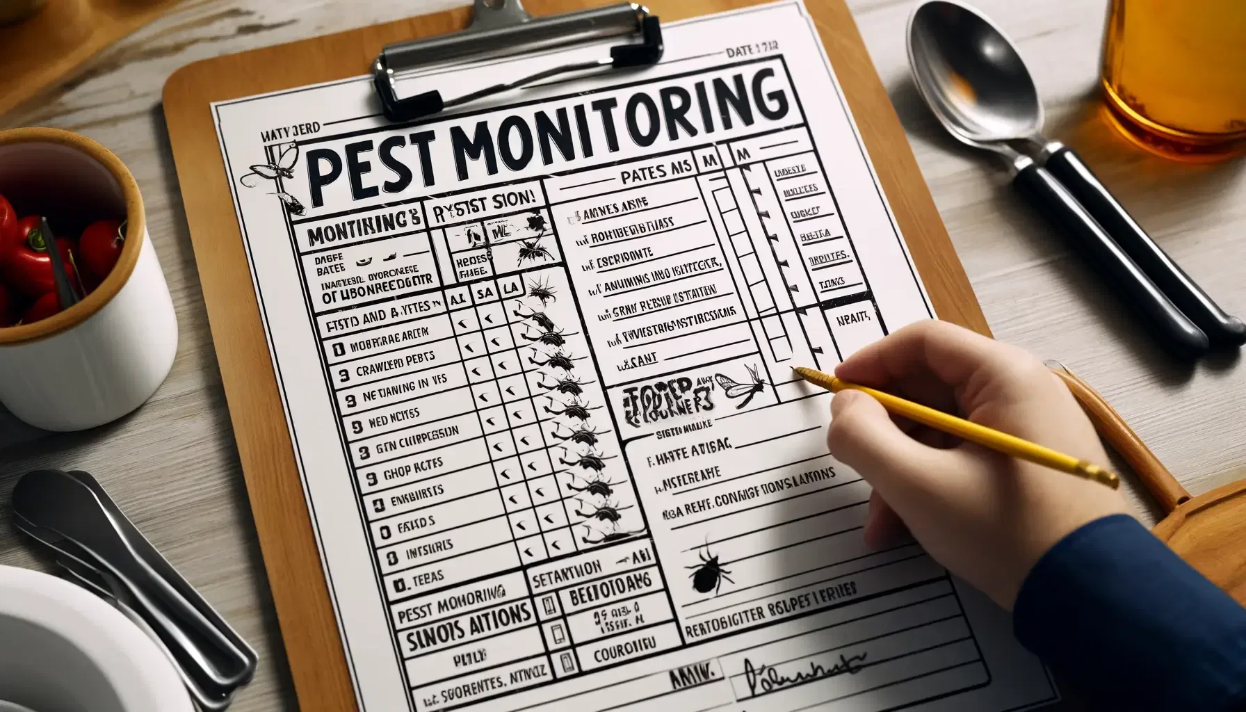 scheda monitoraggio infestanti haccp